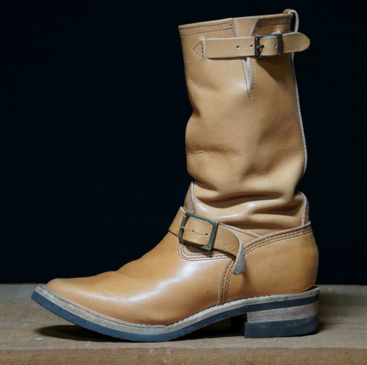 Photo by Boots on December 3, 2024 of the Wesco x S&S Van Cleef III in Horween Natural Essex.