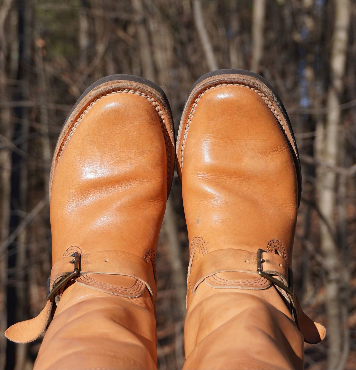 Photo by Boots on December 14, 2024 of the Wesco x S&S Van Cleef III in Horween Natural Essex.