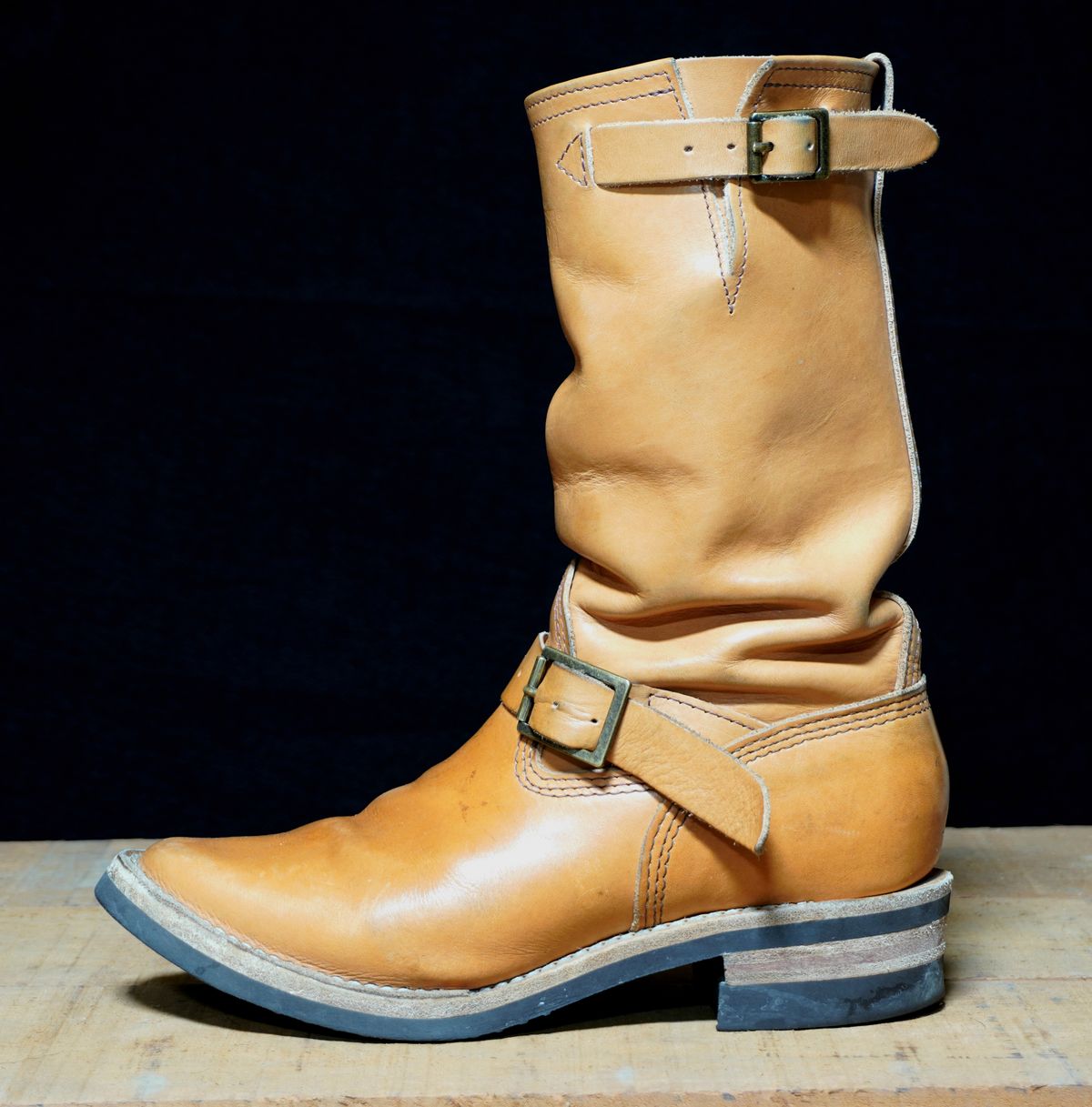 Photo by Boots on March 6, 2025 of the Wesco x S&S Van Cleef III in Horween Natural Essex.