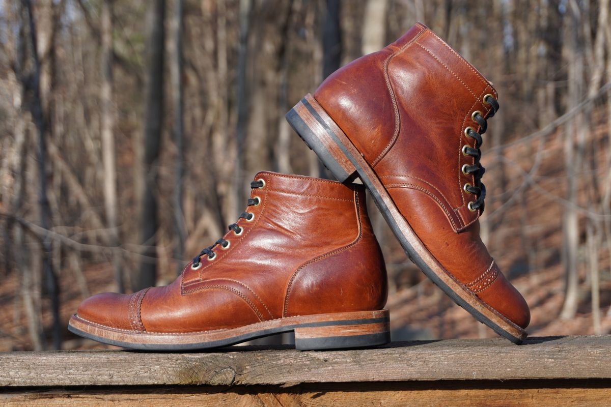 Photo by Boots on November 24, 2022 of the Viberg Service Boot in Horween Burned Oak Dublin.