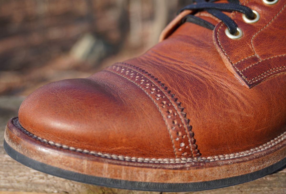 Photo by Boots on November 24, 2022 of the Viberg Service Boot in Horween Burned Oak Dublin.