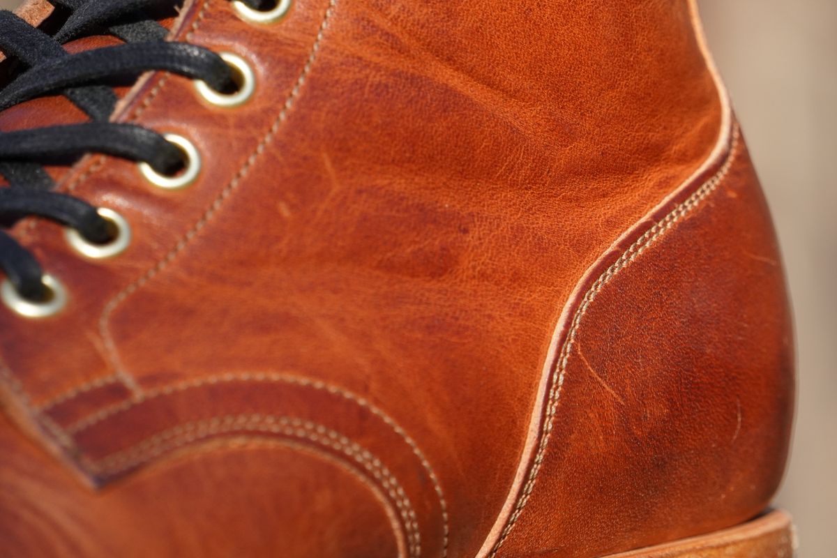 Photo by Boots on December 2, 2022 of the Viberg Service Boot in Horween Burned Oak Dublin.