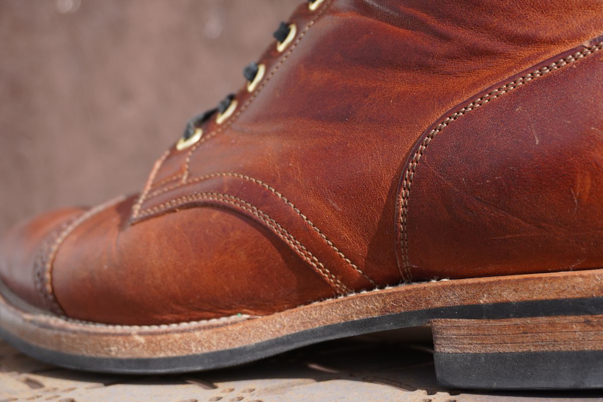 Photo by Boots on February 5, 2023 of the Viberg Service Boot in Horween Burned Oak Dublin.