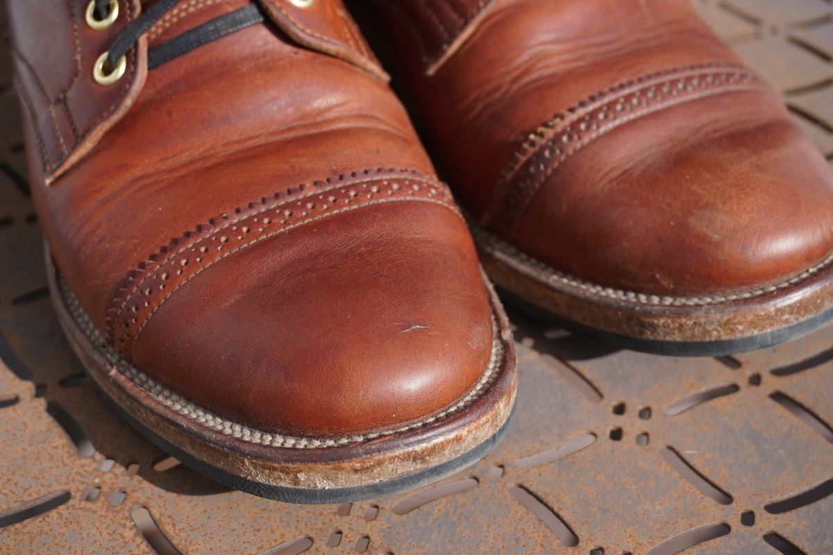 Photo by Boots on February 5, 2023 of the Viberg Service Boot in Horween Burned Oak Dublin.