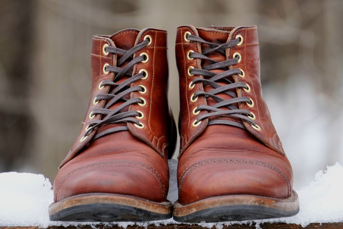Photo by Boots on March 5, 2023 of the Viberg Service Boot in Horween Burned Oak Dublin.