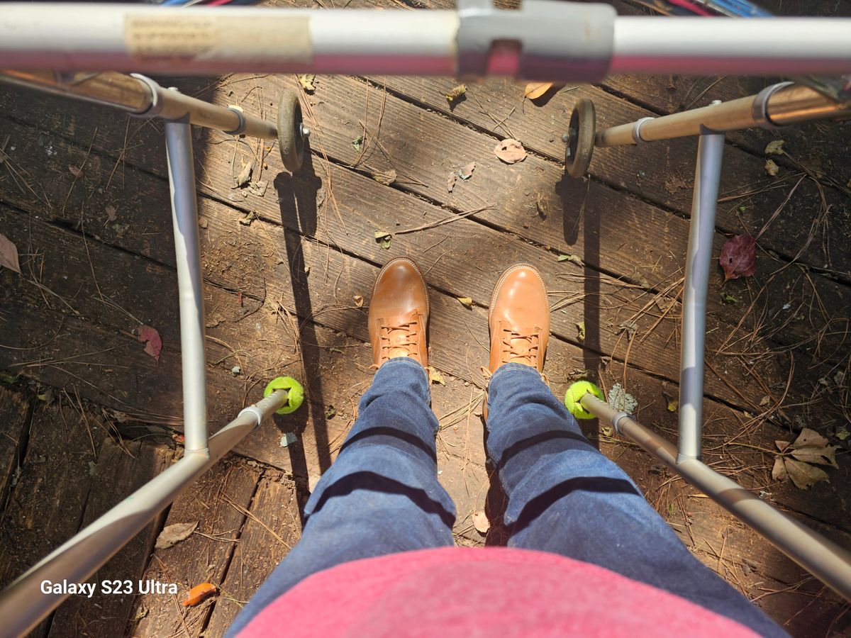 Photo by AlabamaBlacksmith on November 4, 2024 of the Oldspeed Service Boot 6” in S.B. Foot Timberjack Cedar.