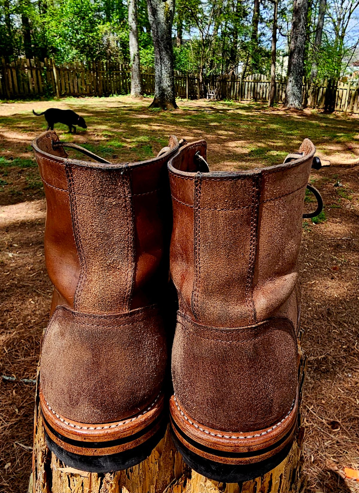 Photo by AlabamaBlacksmith on April 1, 2026 of the Oak Street Bootmakers Field Boot in MARYAM CULLATO CUVALO NATURAL REVERSE HORSE RUMP.