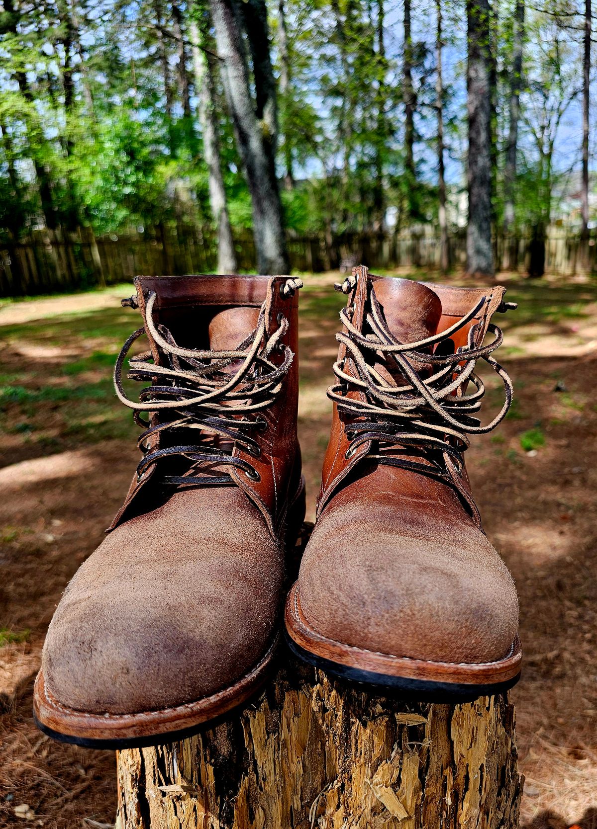 Photo by AlabamaBlacksmith on April 1, 2026 of the Oak Street Bootmakers Field Boot in MARYAM CULLATO CUVALO NATURAL REVERSE HORSE RUMP.