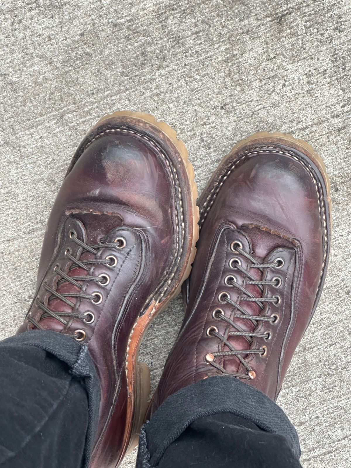 Photo by brooklyn_bb on February 16, 2023 of the White's Bounty Hunter in Horween Color 8 Chromexcel.