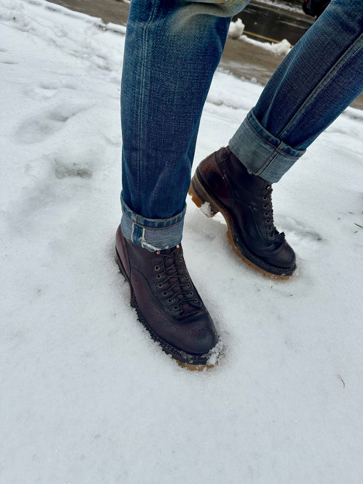 Photo by brooklyn_bb on January 16, 2024 of the White's Bounty Hunter in Horween Color 8 Chromexcel.