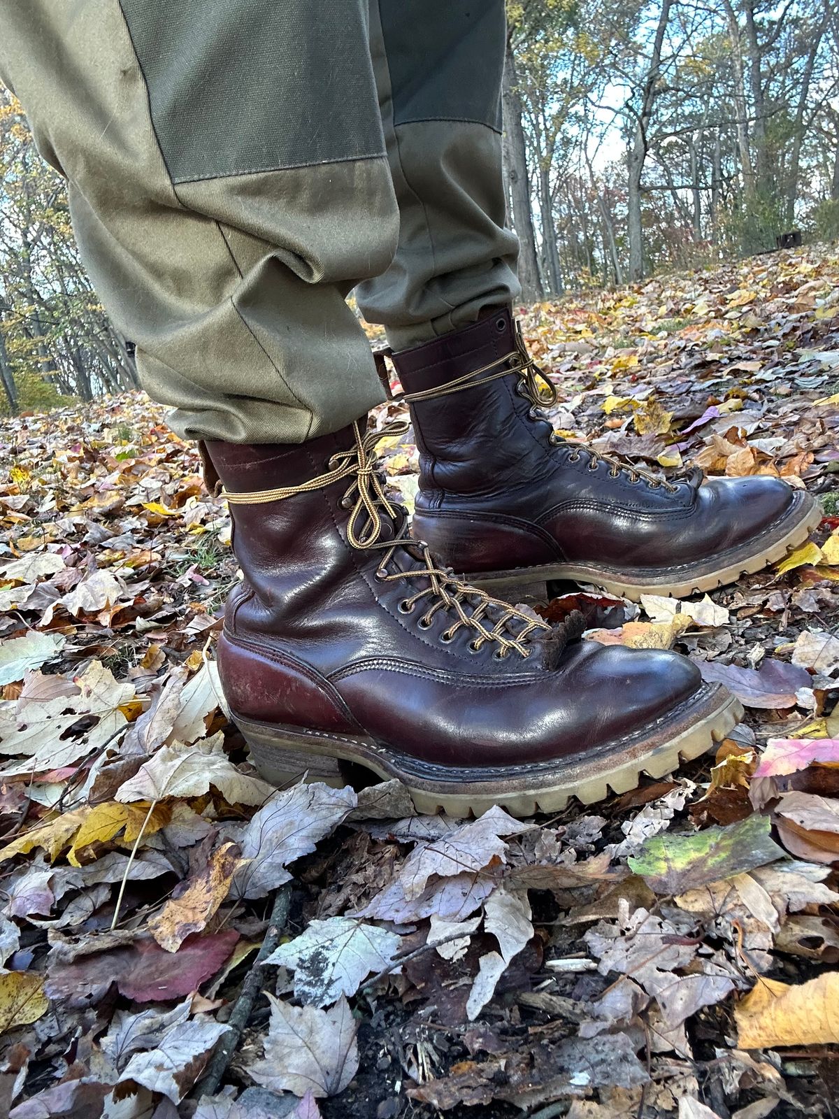 Photo by philly_bb on November 1, 2025 of the White's Bounty Hunter in Horween Color 8 Chromexcel.
