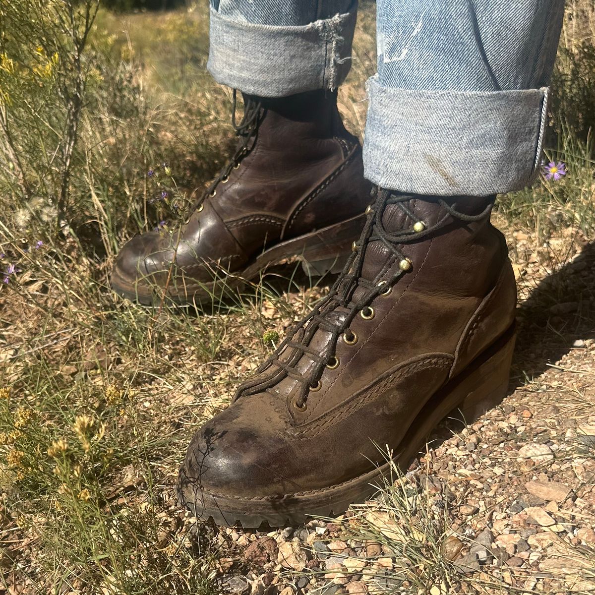 Photo by brooklyn_bb on October 6, 2024 of the Wesco Highliner in brown (polished black).