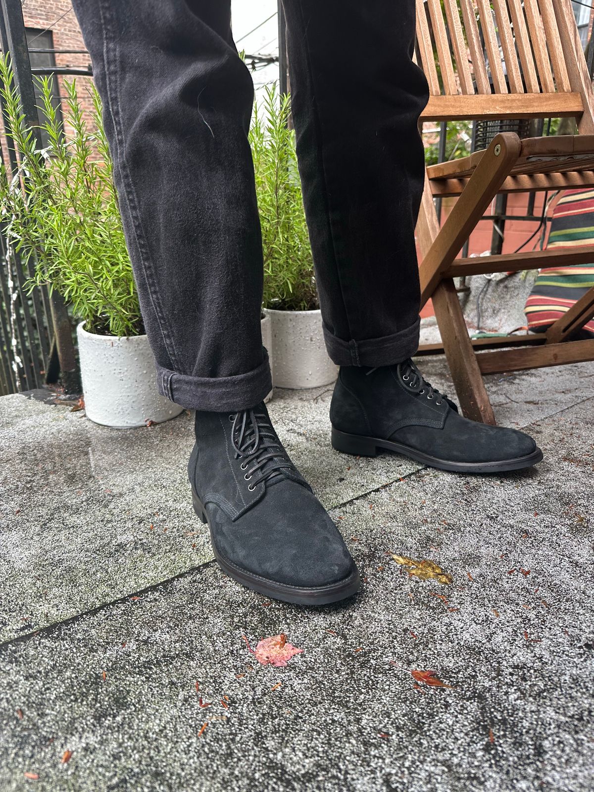 Photo by brooklyn_bb on November 2, 2022 of the Santalum Service Boot in C.F. Stead Black Kudu Reverse.