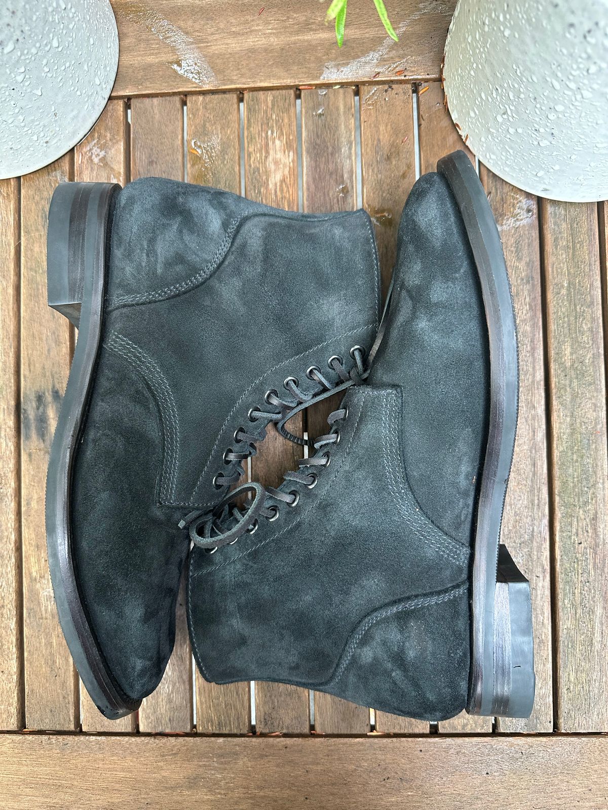 Photo by brooklyn_bb on November 2, 2022 of the Santalum Service Boot in C.F. Stead Black Kudu Reverse.