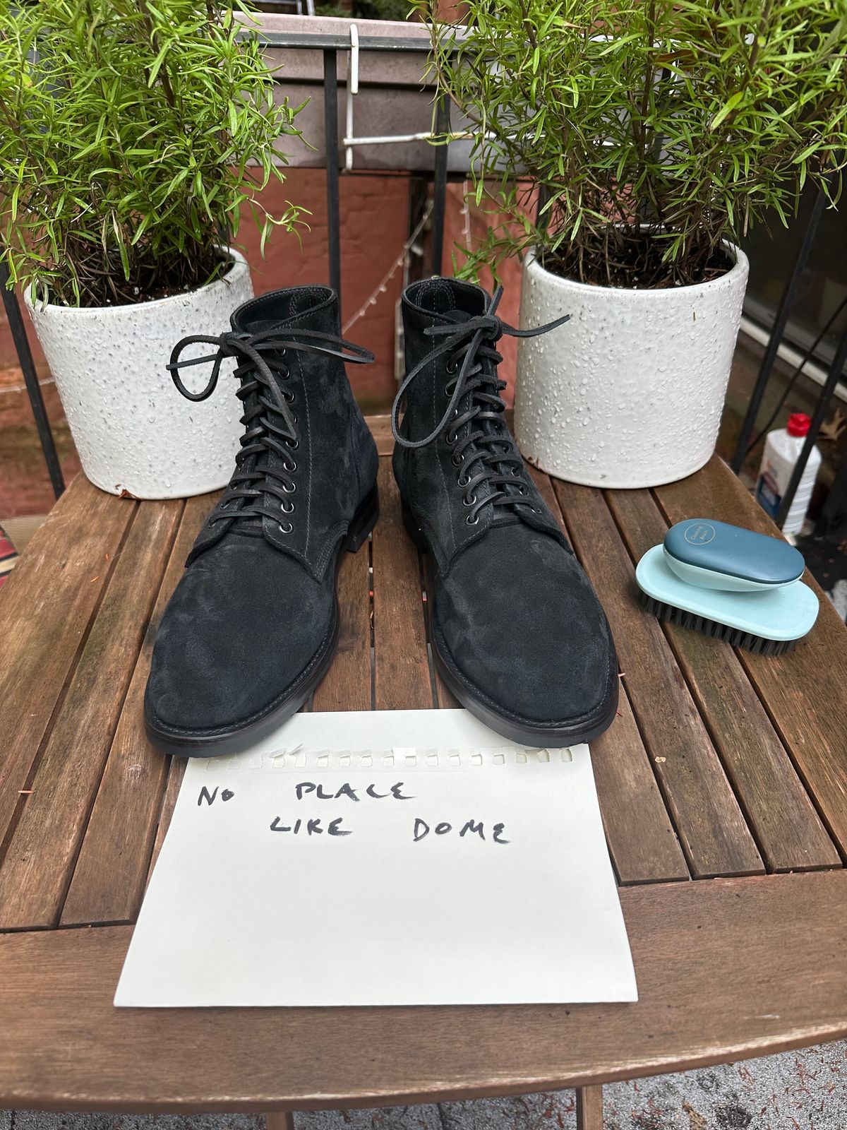 Photo by brooklyn_bb on November 2, 2022 of the Santalum Service Boot in C.F. Stead Black Kudu Reverse.