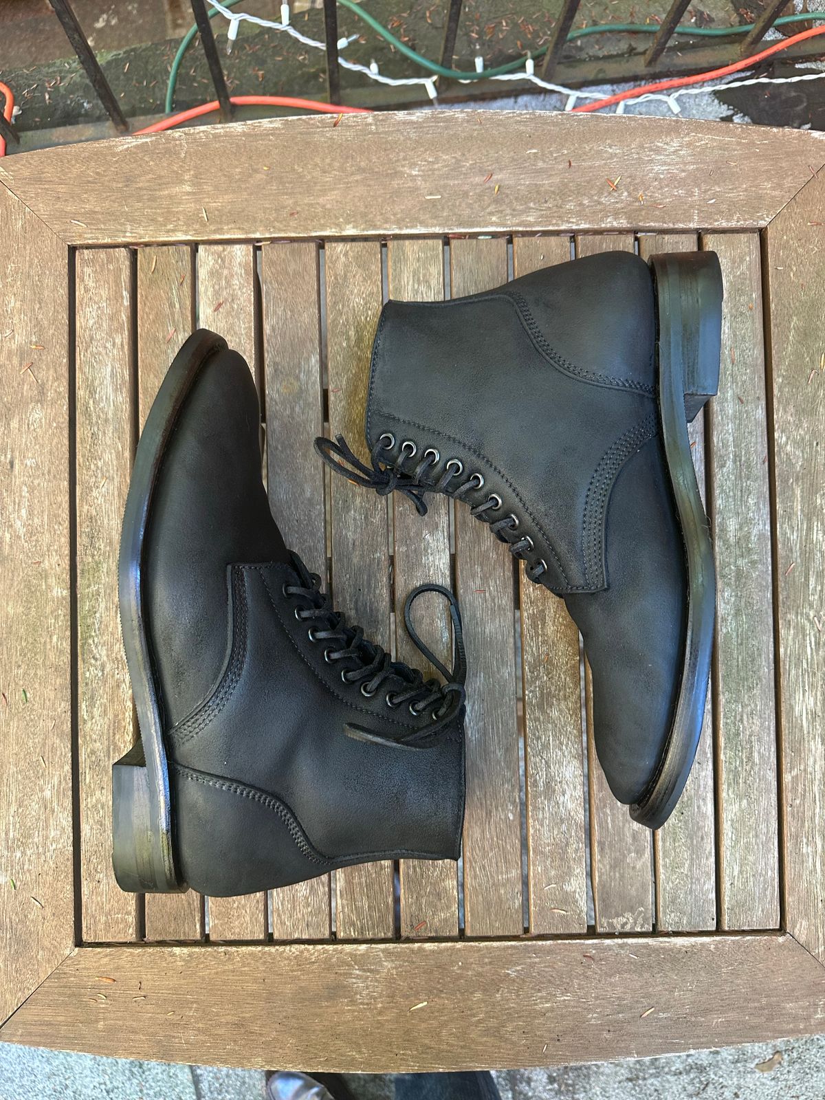 Photo by philly_bb on November 3, 2022 of the Santalum Service Boot in C.F. Stead Black Kudu Reverse.