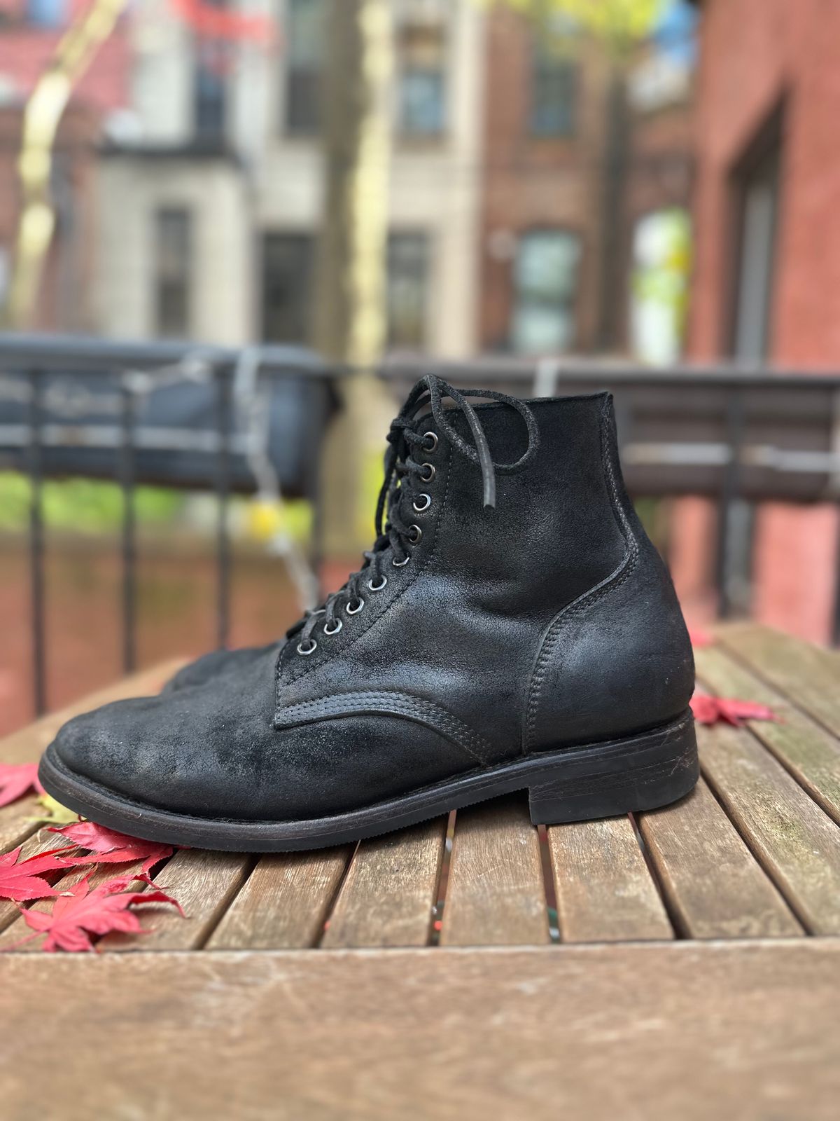 Photo by brooklyn_bb on December 1, 2022 of the Santalum Service Boot in C.F. Stead Black Kudu Reverse.