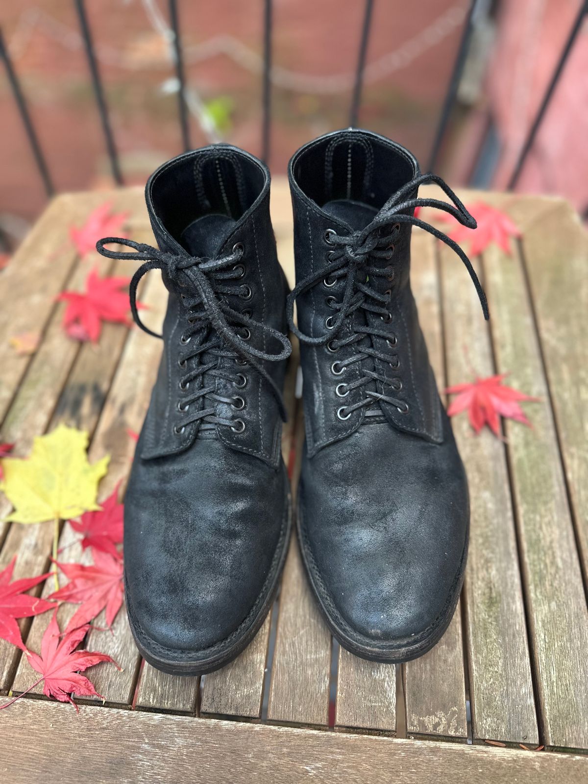 Photo by brooklyn_bb on December 1, 2022 of the Santalum Service Boot in C.F. Stead Black Kudu Reverse.