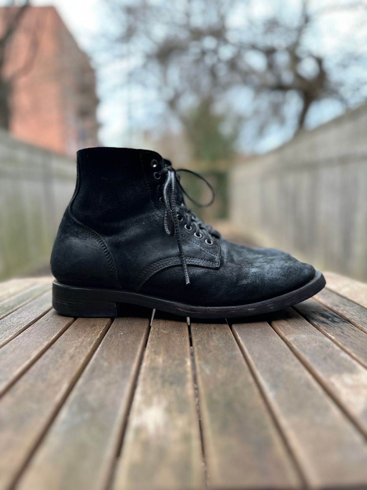 Photo by brooklyn_bb on January 2, 2023 of the Santalum Service Boot in C.F. Stead Black Kudu Reverse.