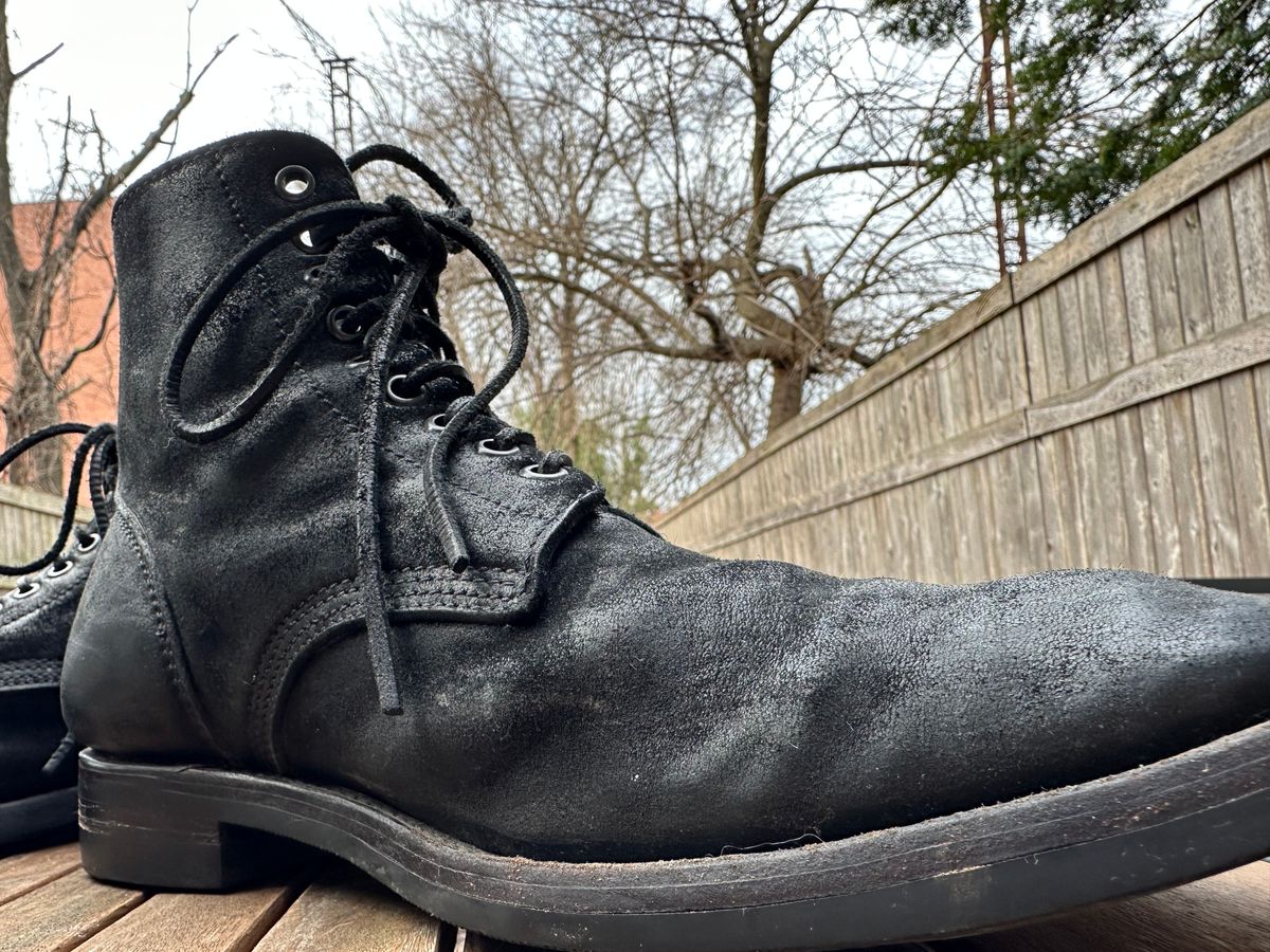 Photo by brooklyn_bb on January 2, 2023 of the Santalum Service Boot in C.F. Stead Black Kudu Reverse.