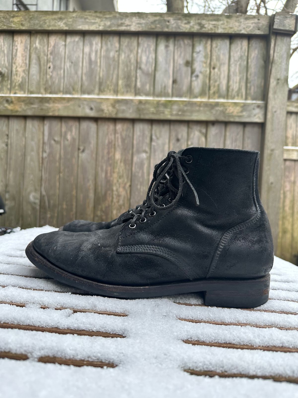 Photo by brooklyn_bb on February 1, 2023 of the Santalum Service Boot in C.F. Stead Black Kudu Reverse.