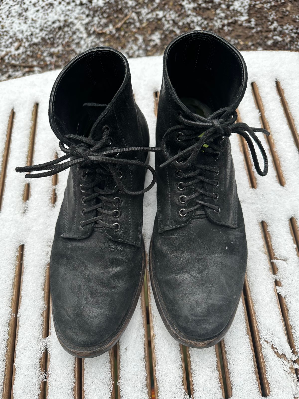 Photo by brooklyn_bb on February 1, 2023 of the Santalum Service Boot in C.F. Stead Black Kudu Reverse.