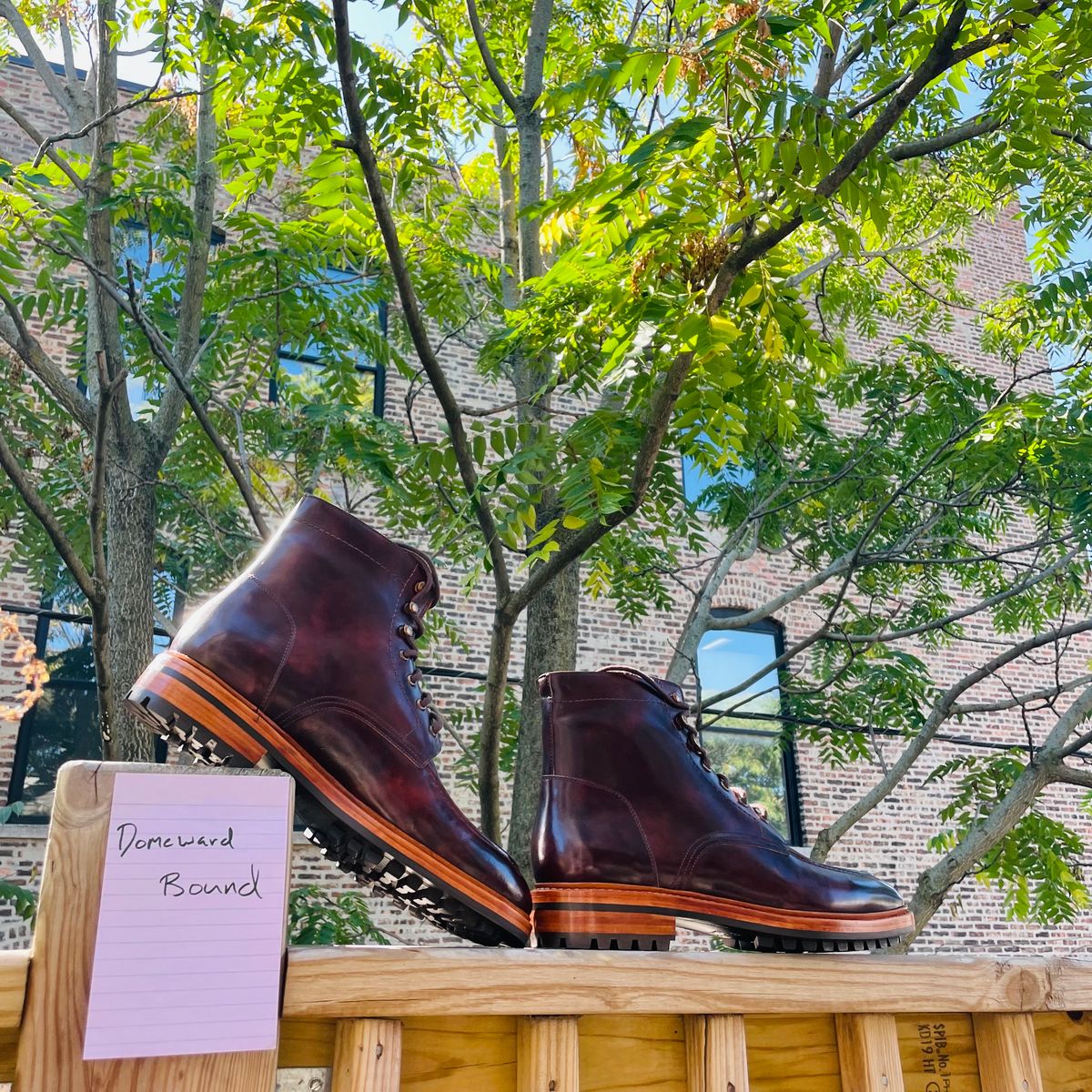 Photo by ohheyboots on October 1, 2023 of the Blkbrd Shoemaker Custom Fred Boot in Zonta Museum Calf.