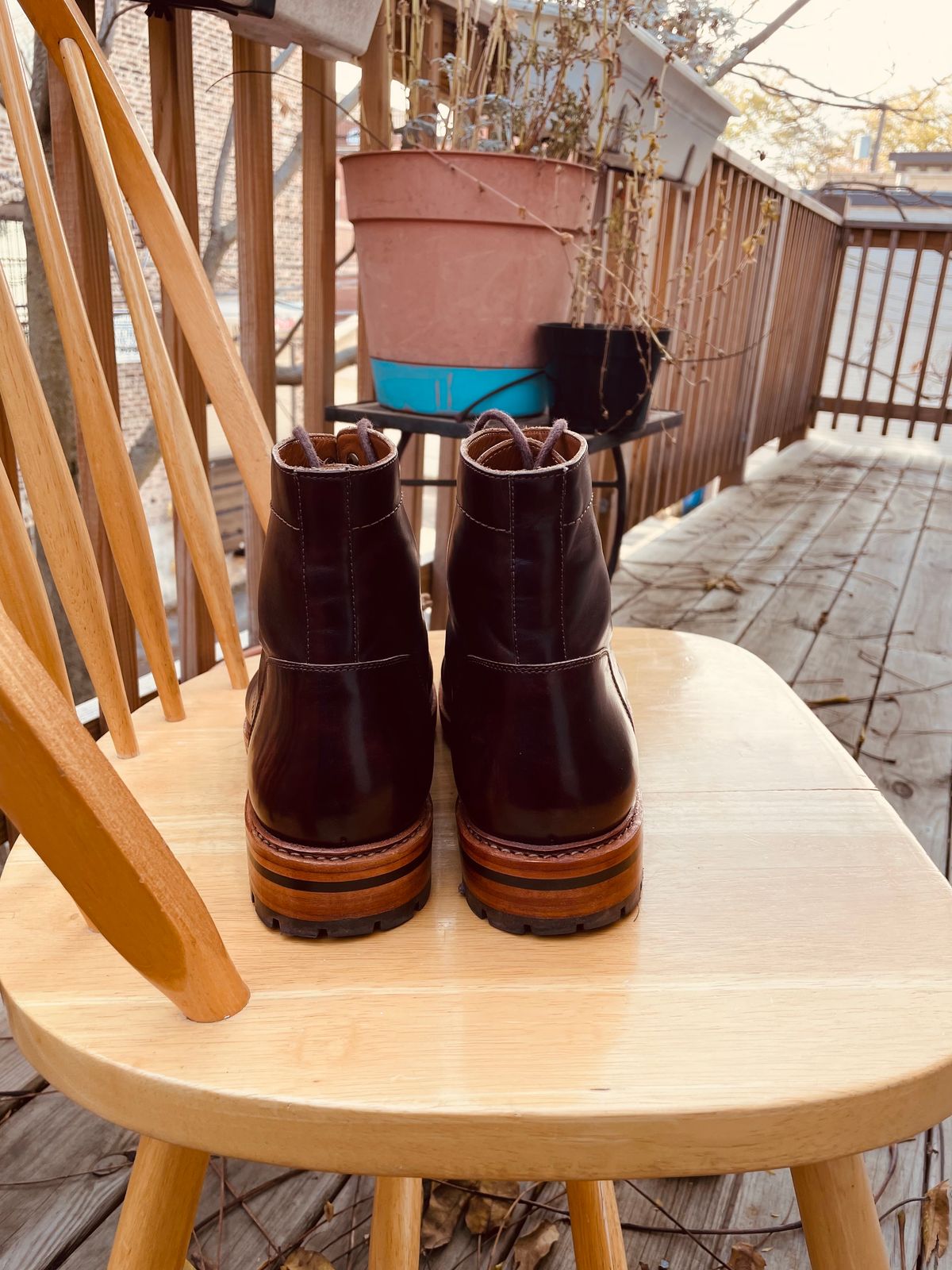 Photo by ohheyboots on November 5, 2023 of the Blkbrd Shoemaker Custom Fred Boot in Zonta Museum Calf.