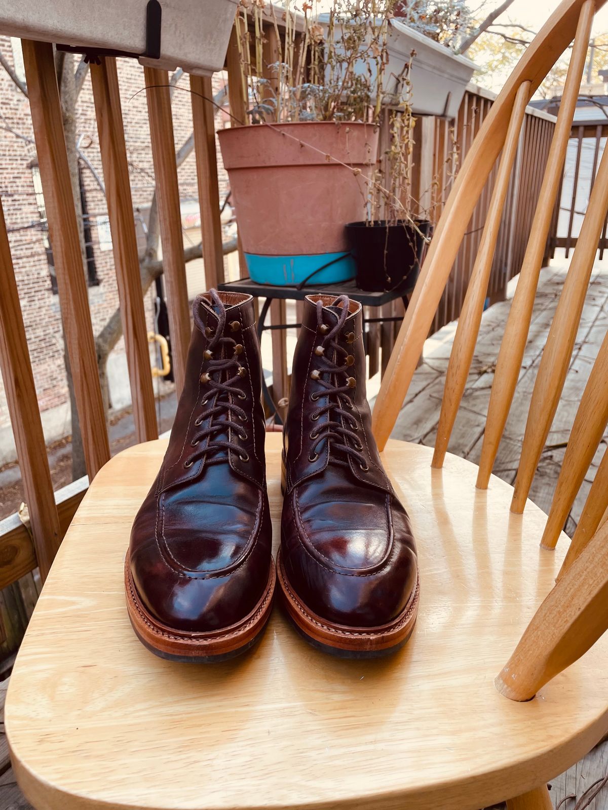 Photo by ohheyboots on November 5, 2023 of the Blkbrd Shoemaker Custom Fred Boot in Zonta Museum Calf.