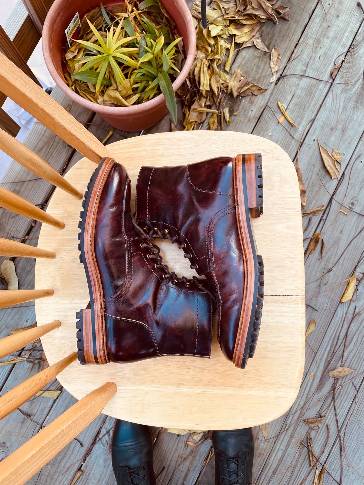 Photo by ohheyboots on November 5, 2023 of the Blkbrd Shoemaker Custom Fred Boot in Zonta Museum Calf.