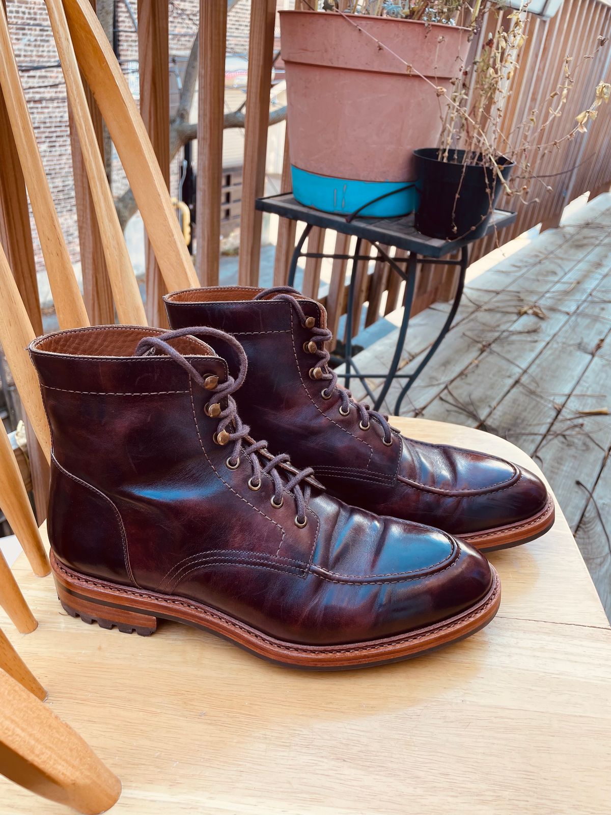 Photo by ohheyboots on November 5, 2023 of the Blkbrd Shoemaker Custom Fred Boot in Zonta Museum Calf.