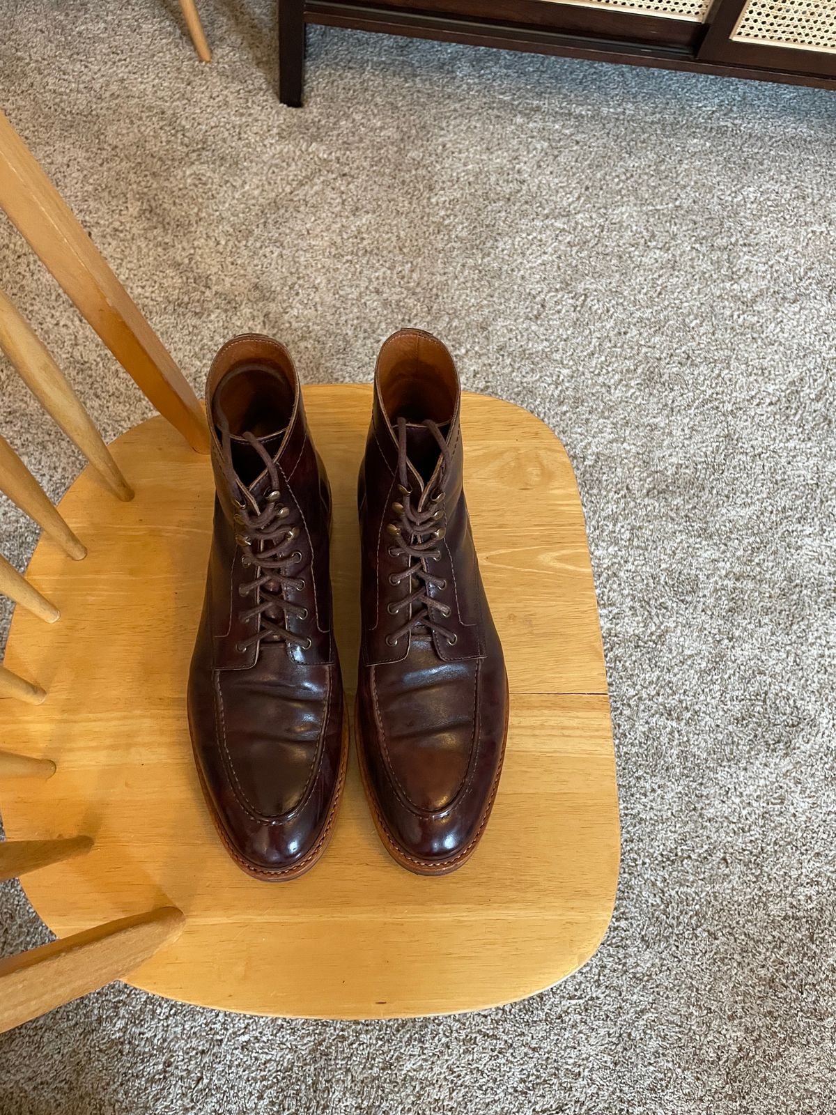 Photo by ohheyboots on December 5, 2023 of the Blkbrd Shoemaker Custom Fred Boot in Zonta Museum Calf.
