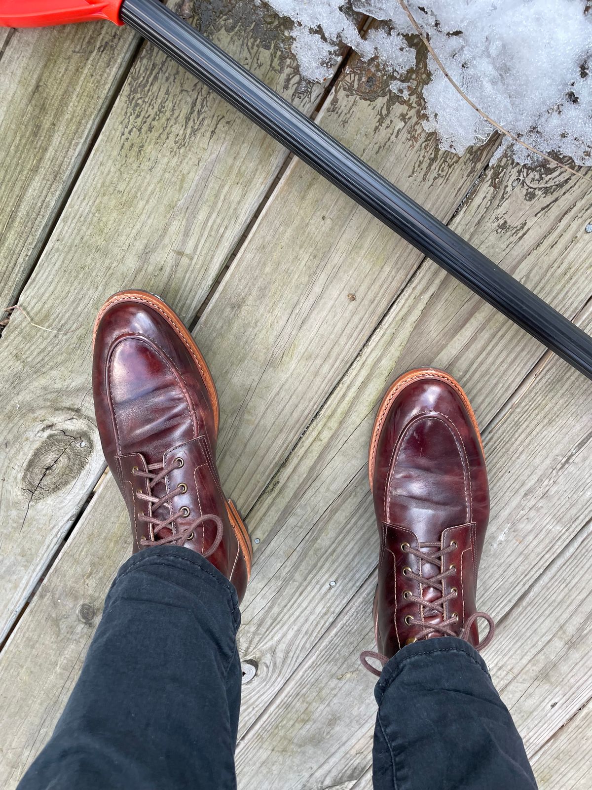 Photo by ohheyboots on January 4, 2024 of the Blkbrd Shoemaker Custom Fred Boot in Zonta Museum Calf.