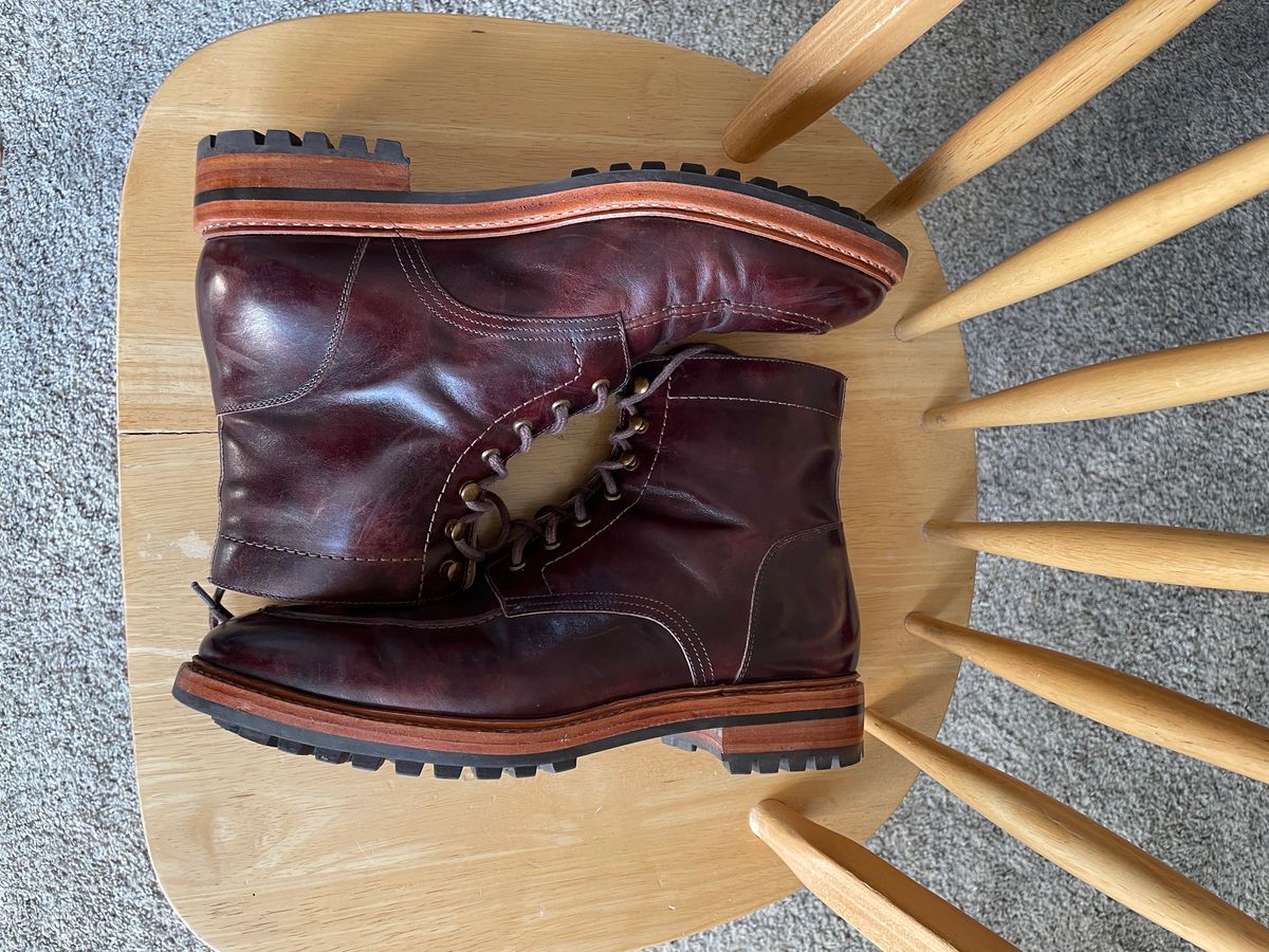 Photo by ohheyboots on January 4, 2024 of the Blkbrd Shoemaker Custom Fred Boot in Zonta Museum Calf.