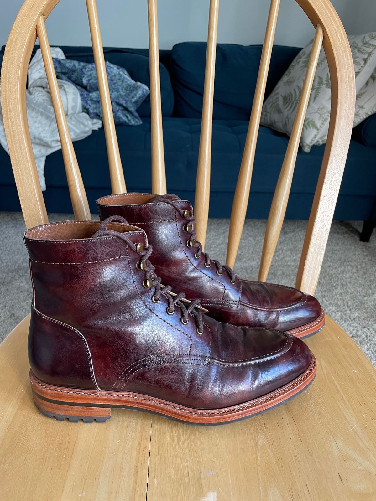Photo by ohheyboots on January 4, 2024 of the Blkbrd Shoemaker Custom Fred Boot in Zonta Museum Calf.