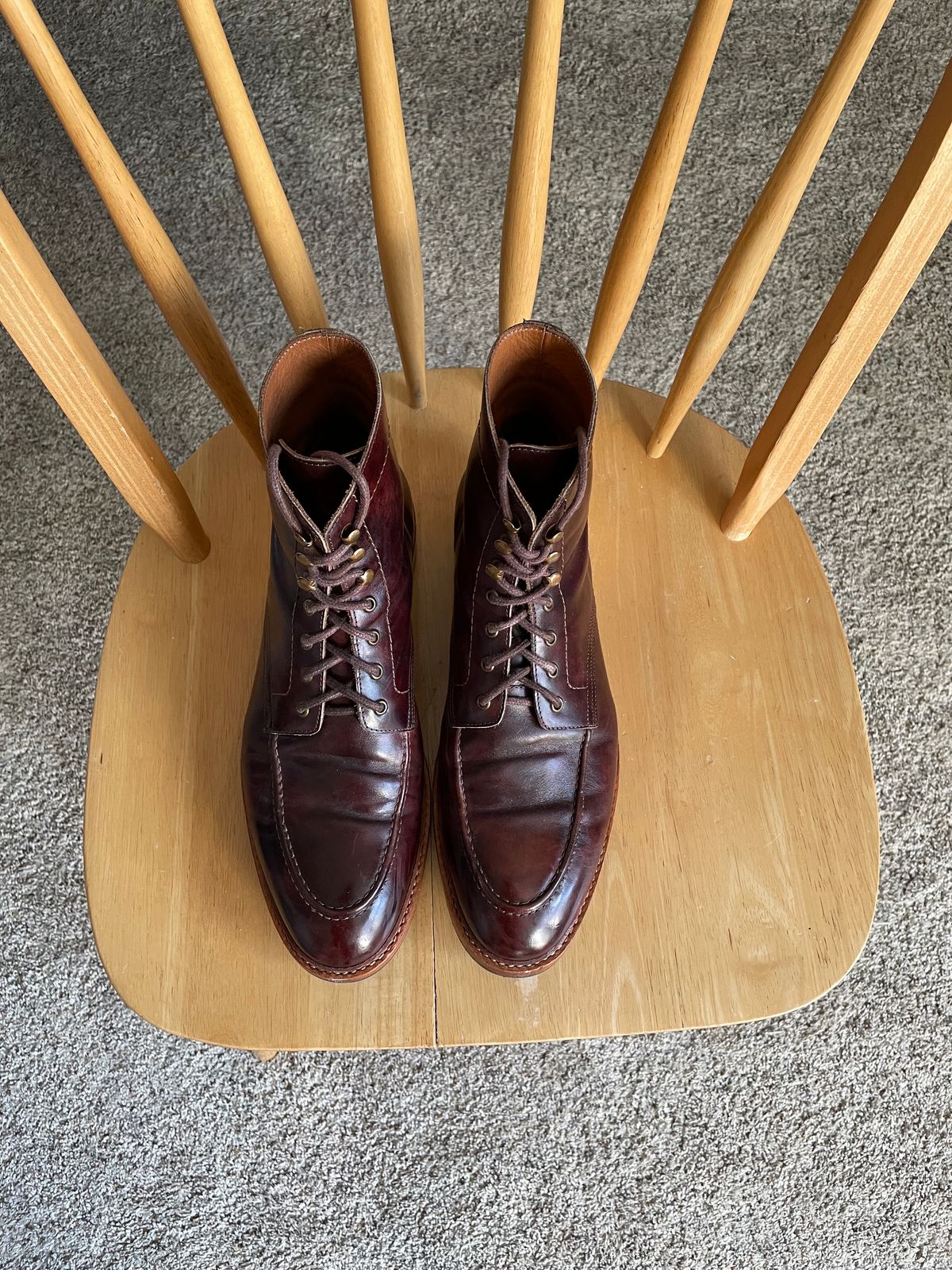Photo by ohheyboots on January 4, 2024 of the Blkbrd Shoemaker Custom Fred Boot in Zonta Museum Calf.