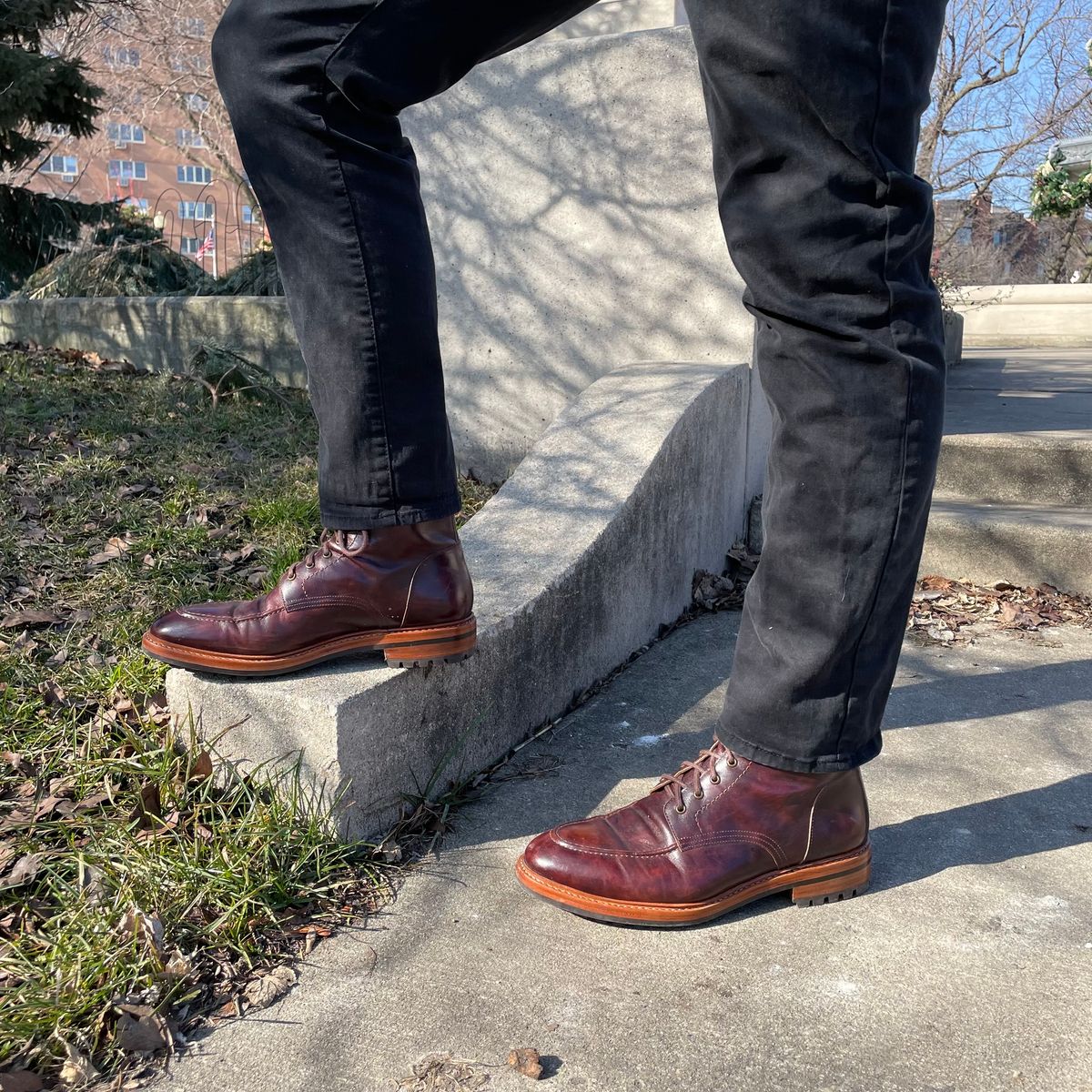 Photo by ohheyboots on February 4, 2024 of the Blkbrd Shoemaker Custom Fred Boot in Zonta Museum Calf.
