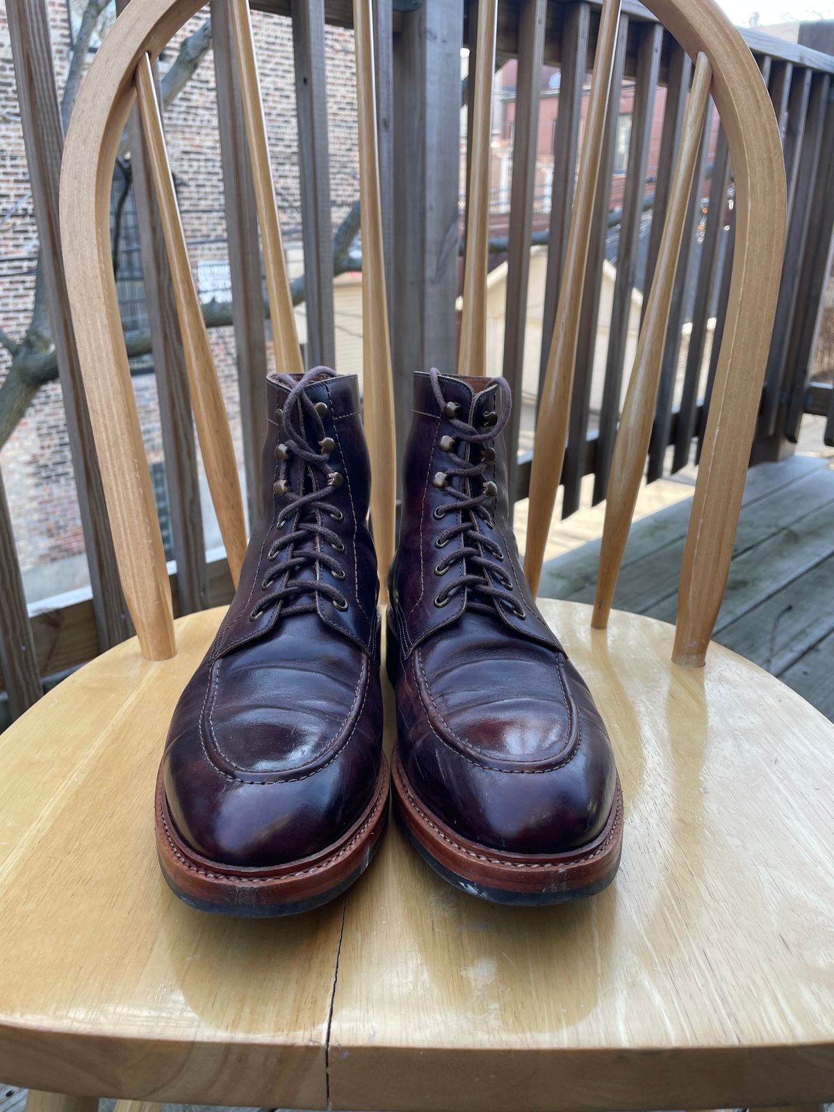 Photo by ohheyboots on February 4, 2024 of the Blkbrd Shoemaker Custom Fred Boot in Zonta Museum Calf.