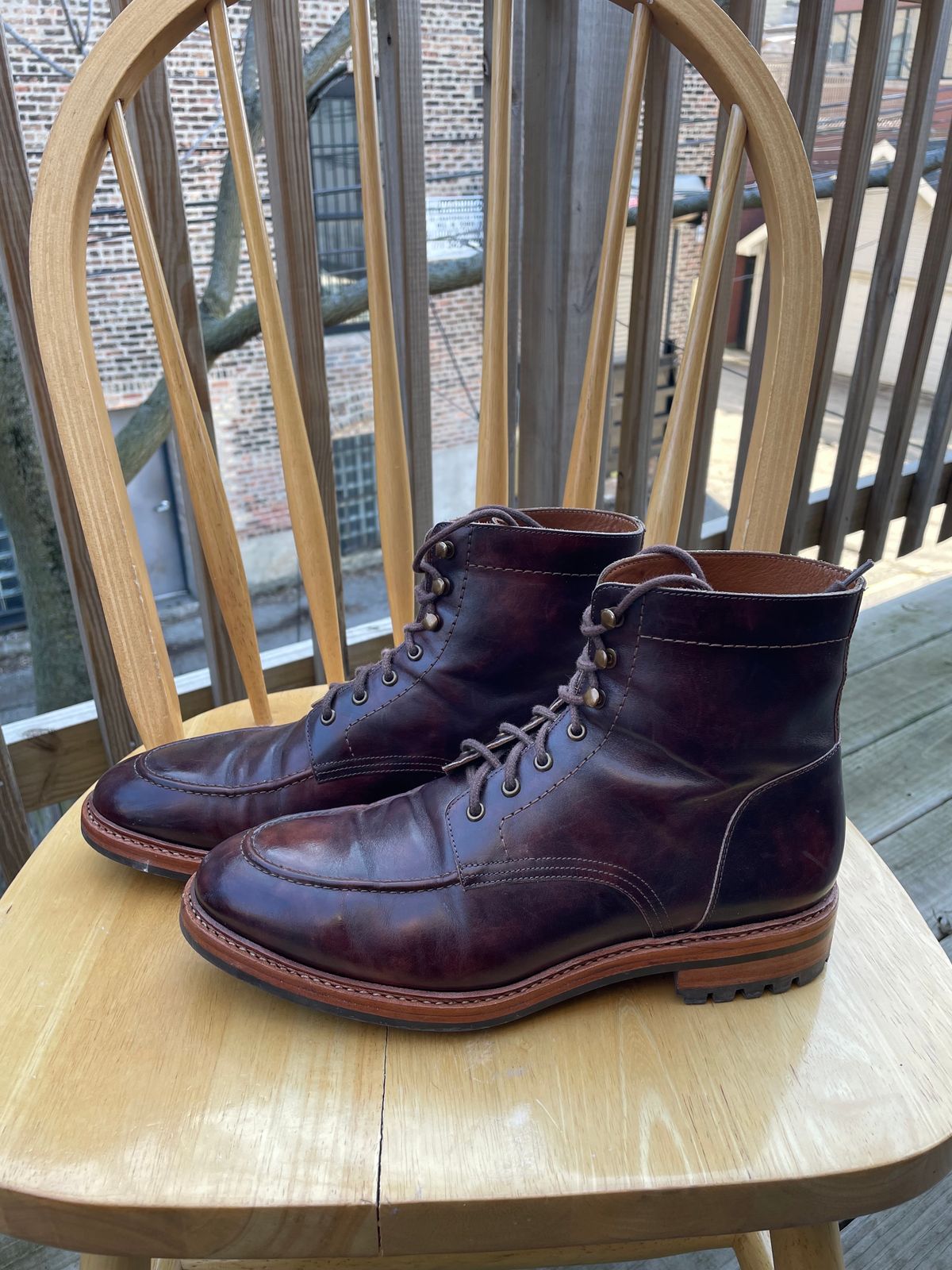 Photo by ohheyboots on February 4, 2024 of the Blkbrd Shoemaker Custom Fred Boot in Zonta Museum Calf.