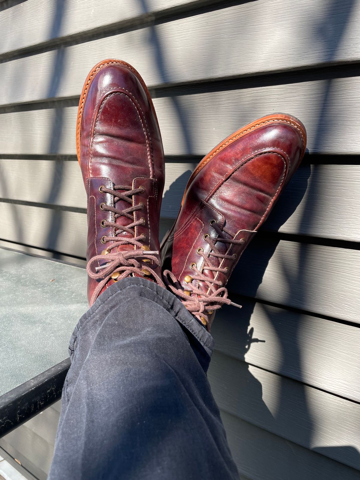 Photo by ohheyboots on March 2, 2024 of the Blkbrd Shoemaker Custom Fred Boot in Zonta Museum Calf.