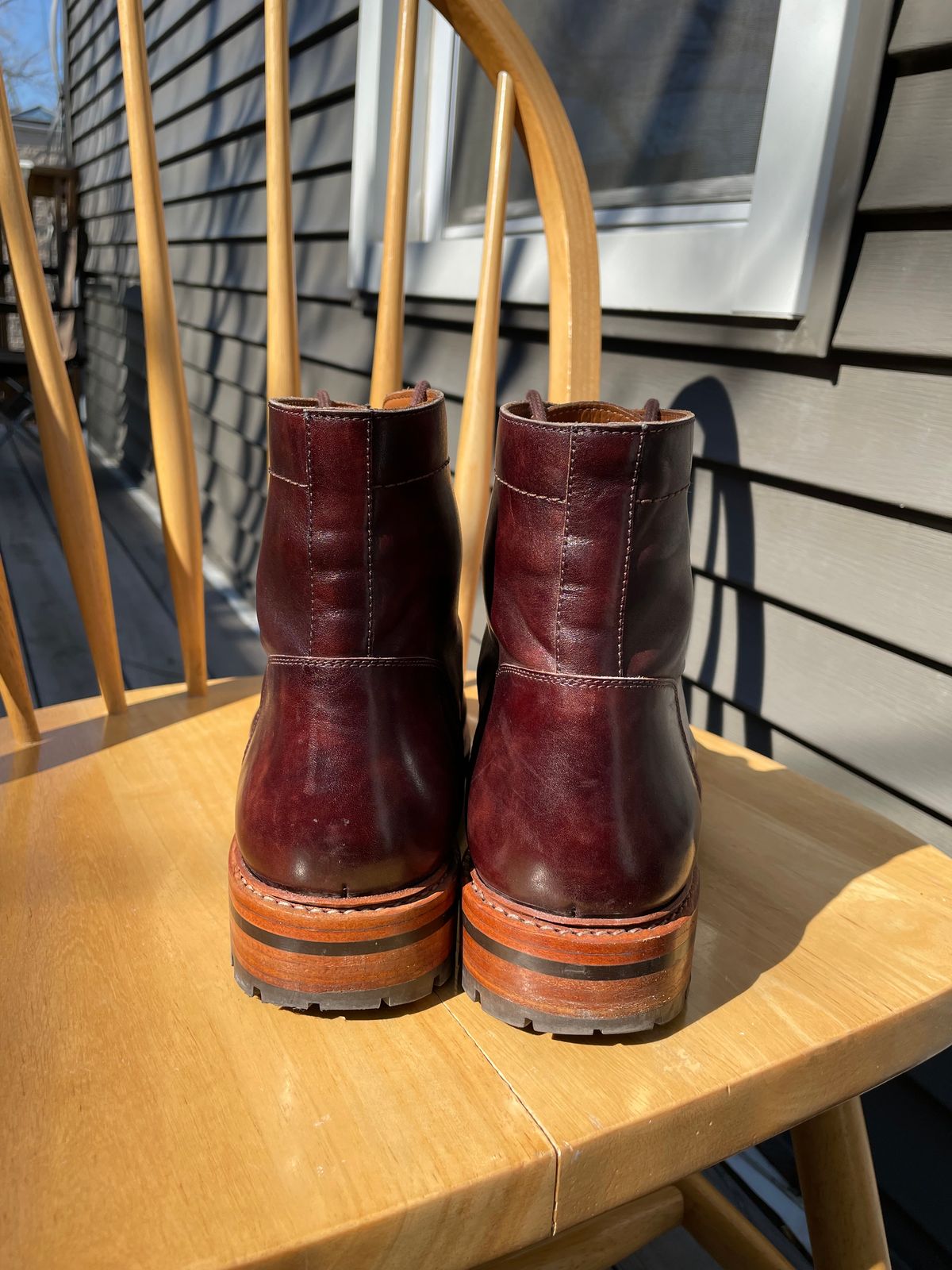Photo by ohheyboots on March 2, 2024 of the Blkbrd Shoemaker Custom Fred Boot in Zonta Museum Calf.