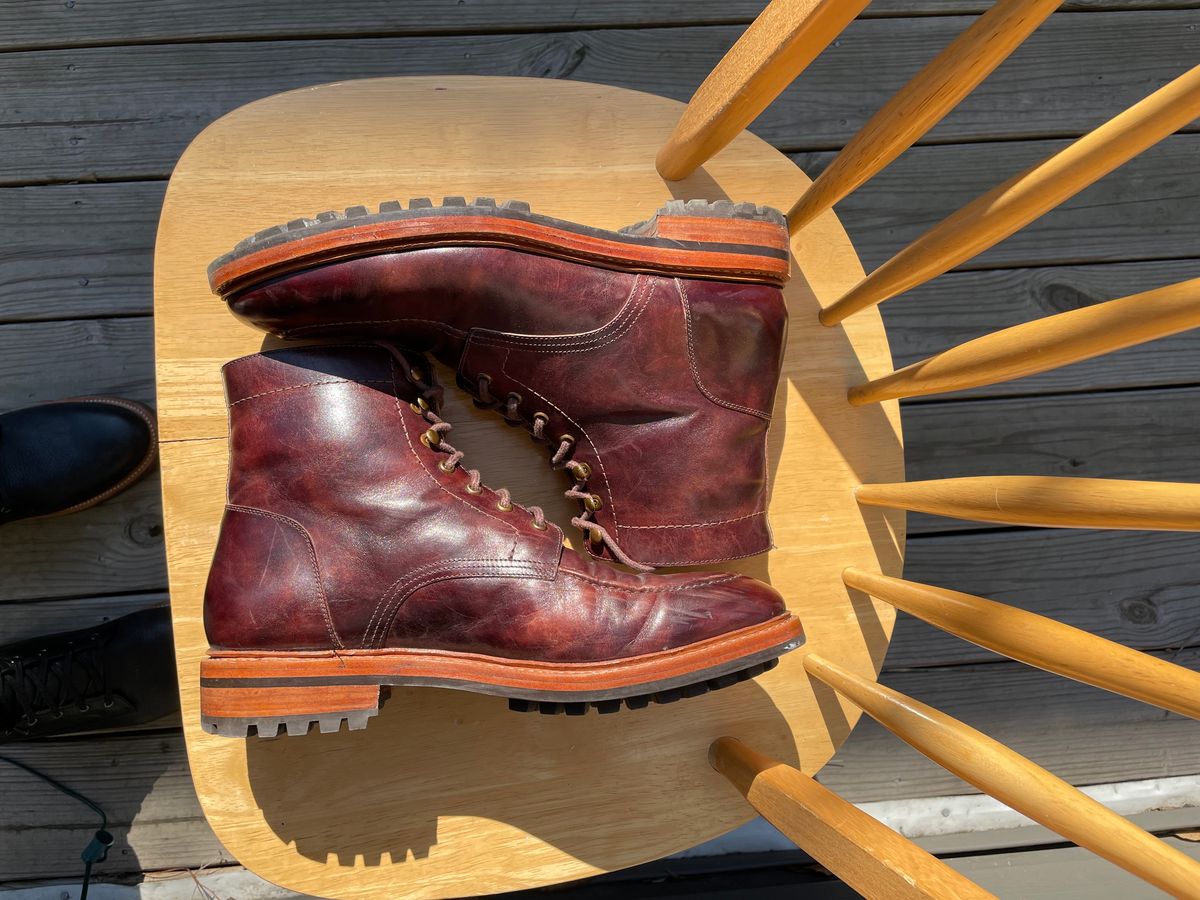Photo by ohheyboots on March 2, 2024 of the Blkbrd Shoemaker Custom Fred Boot in Zonta Museum Calf.