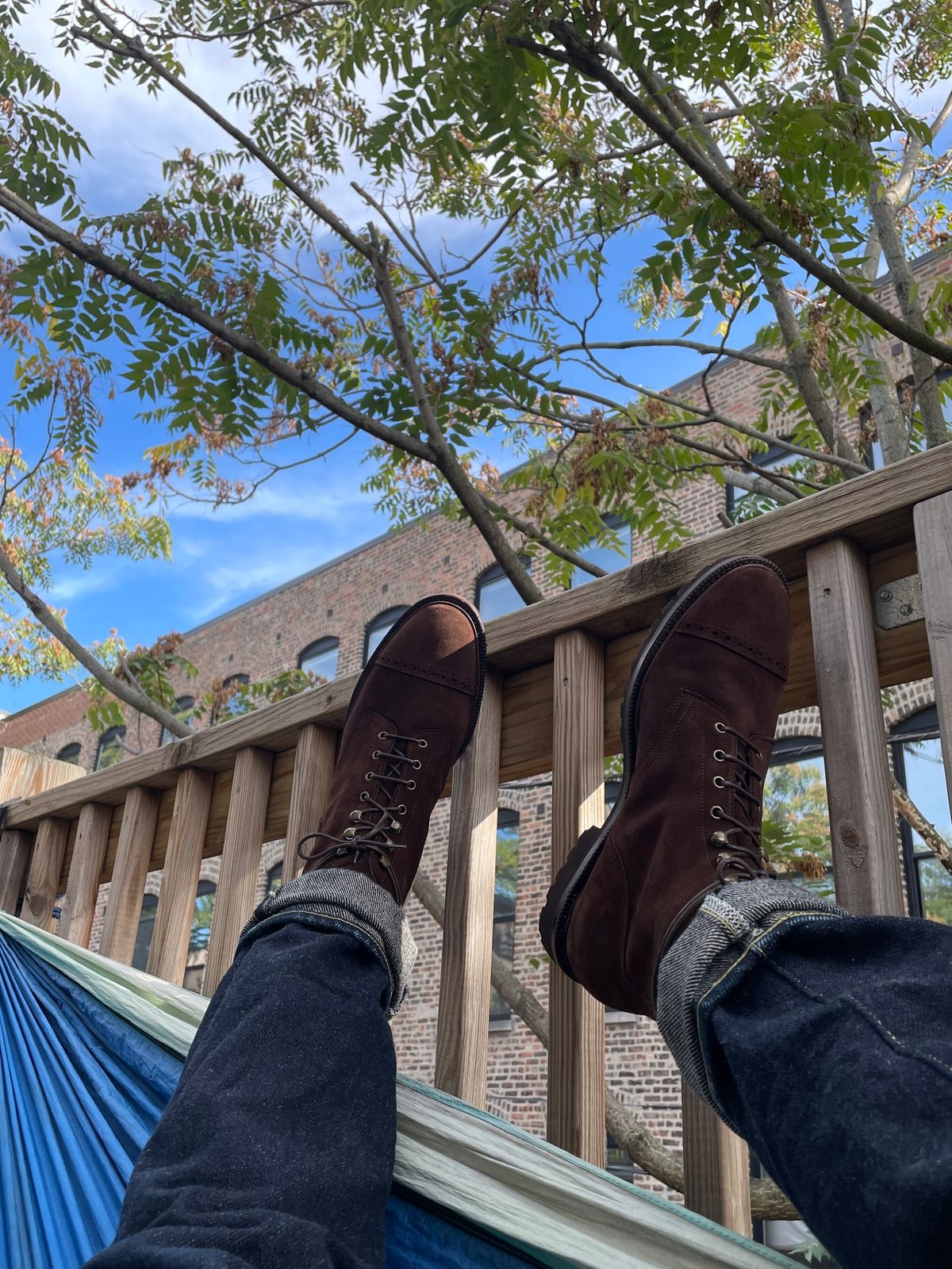 Photo by ohheyboots on October 1, 2024 of the Meermin Service Boot in Superbuck Brown Suede.