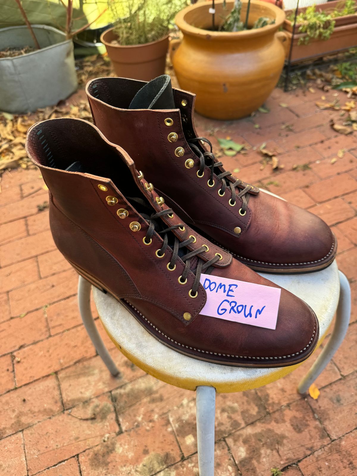 Photo by endlessmike on November 2, 2023 of the NF Bootmaker Fritz Boot in Tempesti Baku & Horween Tumbled Black Chromexcel.