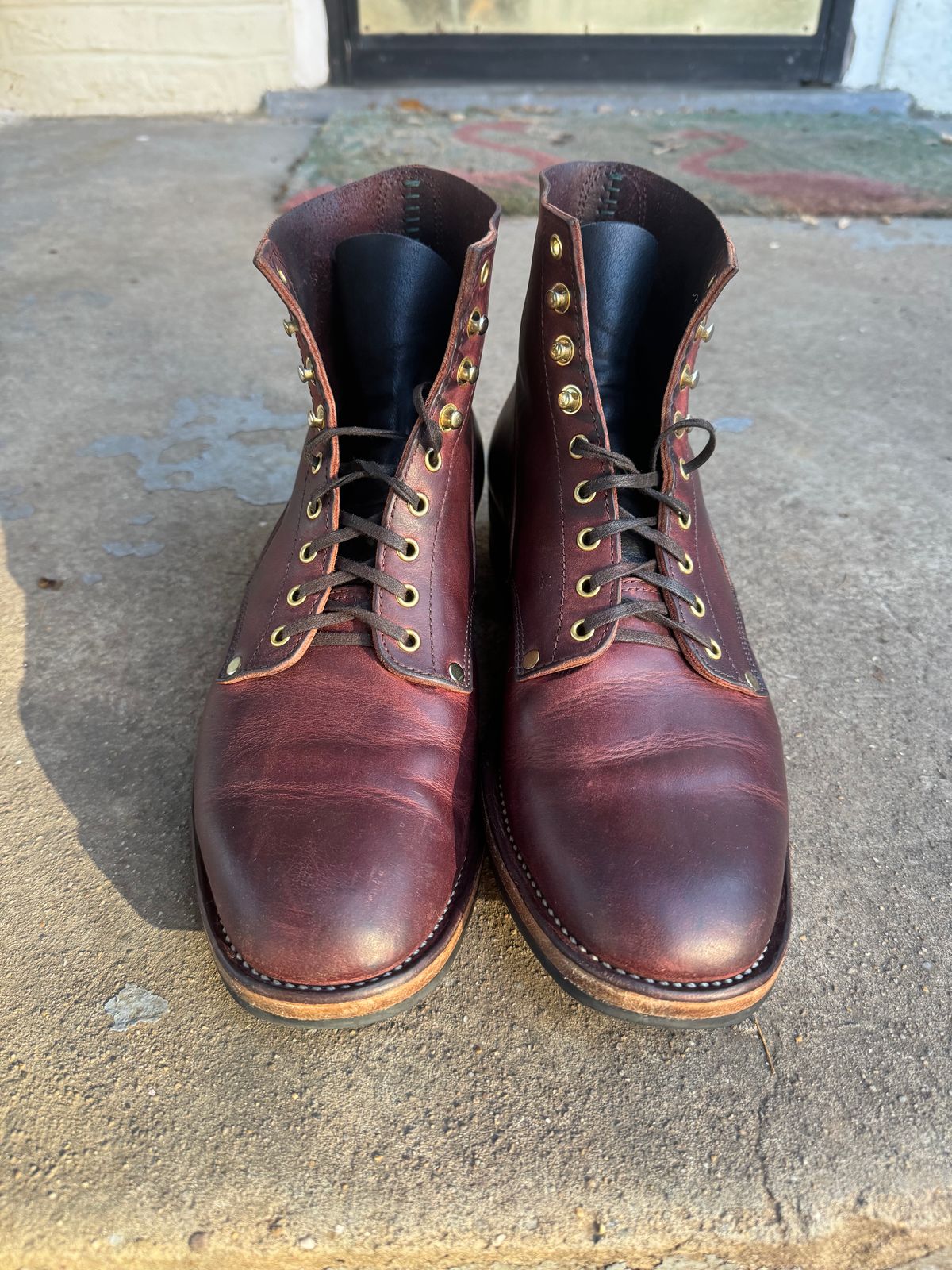 Photo by endlessmike on January 3, 2024 of the NF Bootmaker Fritz Boot in Tempesti Baku & Horween Tumbled Black Chromexcel.