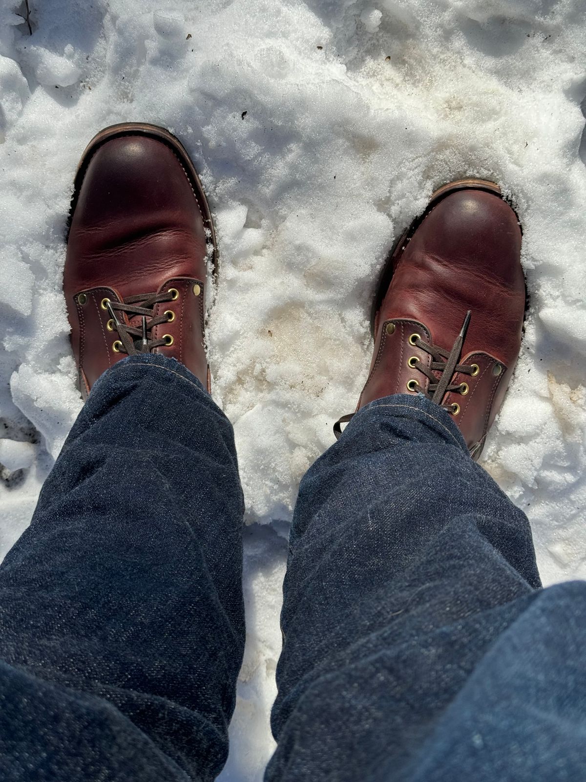 Photo by endlessmike on February 1, 2024 of the NF Bootmaker Fritz Boot in Tempesti Baku & Horween Tumbled Black Chromexcel.