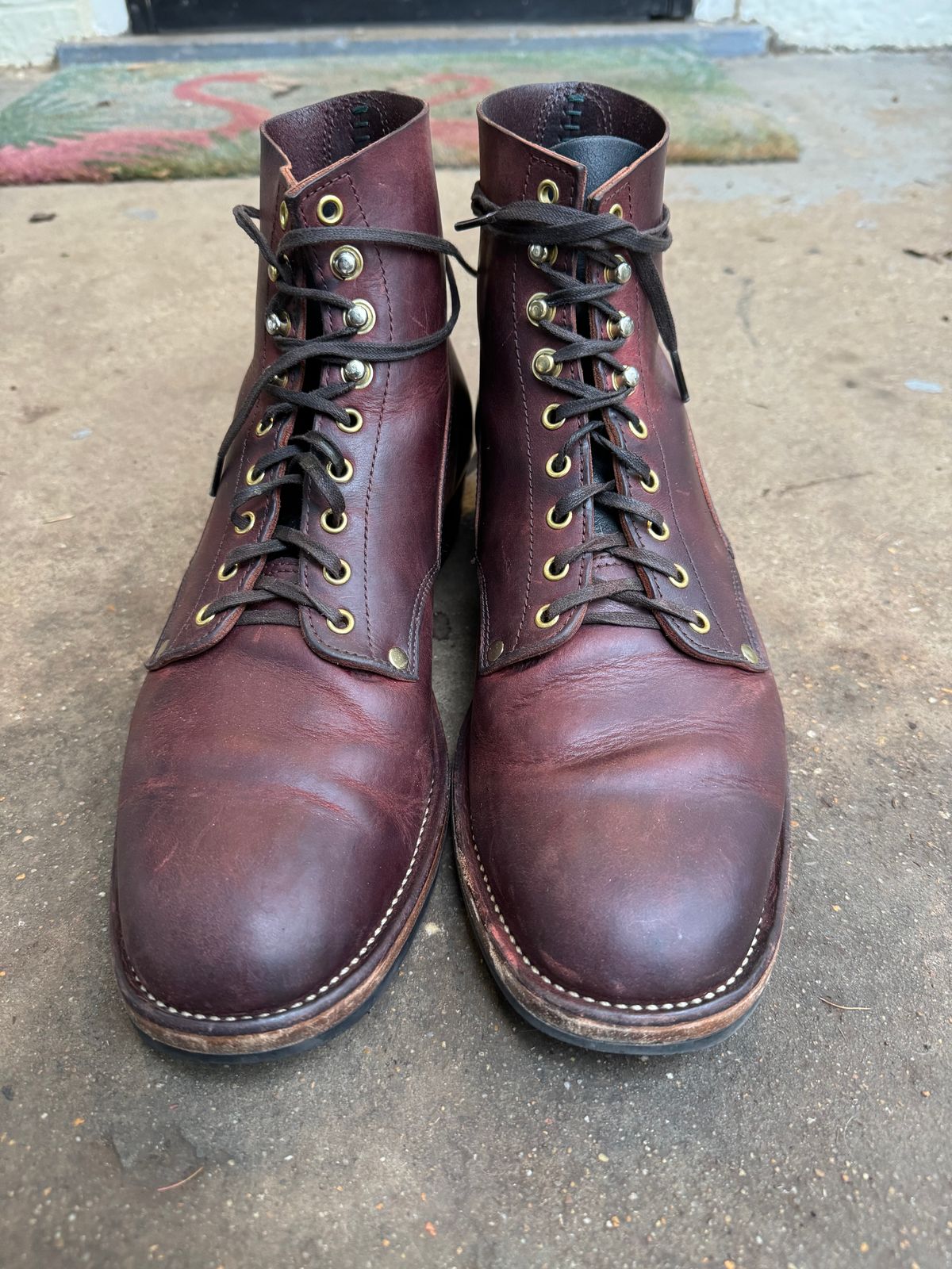 Photo by endlessmike on April 1, 2024 of the NF Bootmaker Fritz Boot in Tempesti Baku & Horween Tumbled Black Chromexcel.