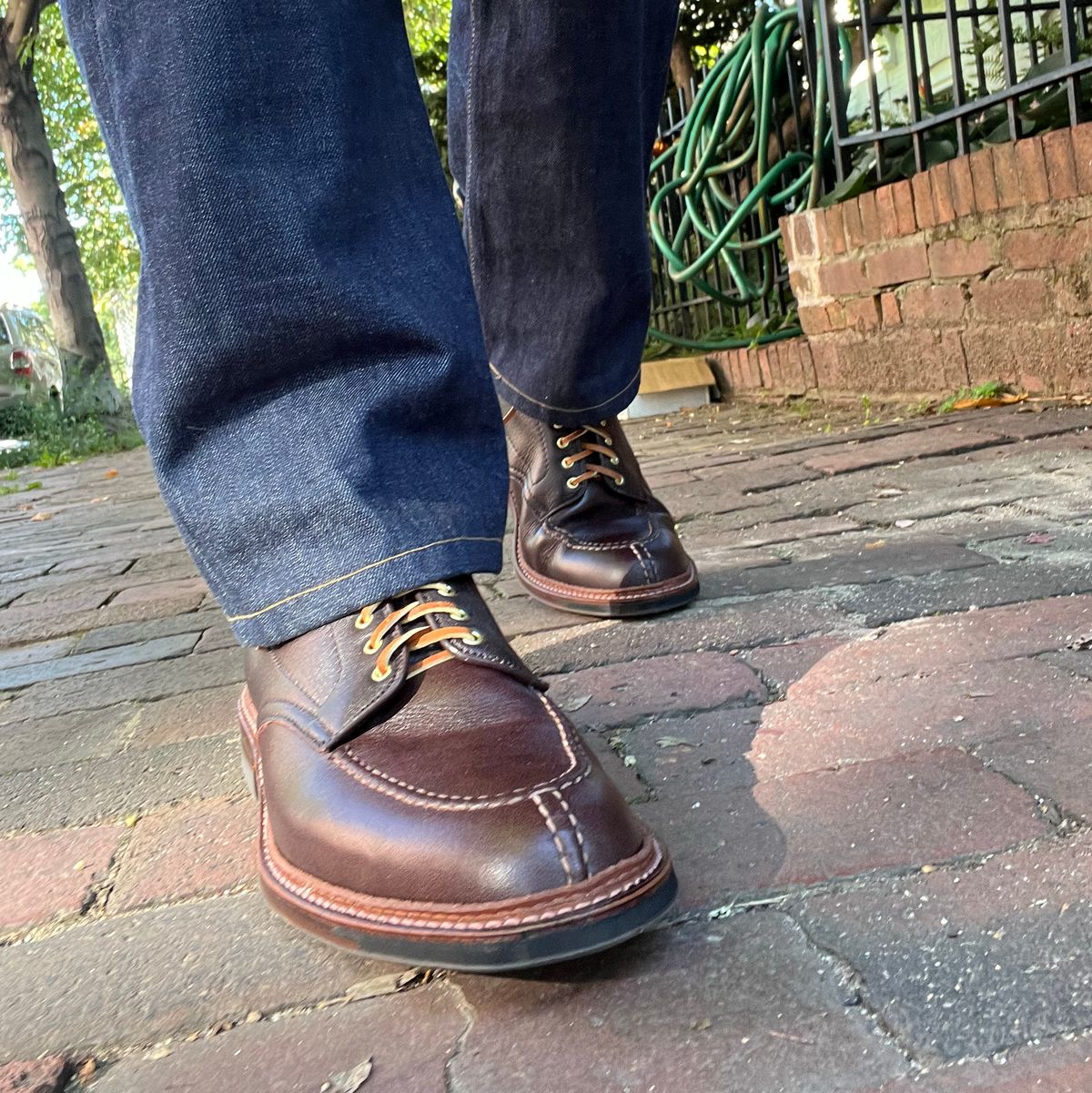 Photo by endlessmike on October 2, 2021 of the Alden Tanker Boot in Horween Arabica Lux Calfskin.