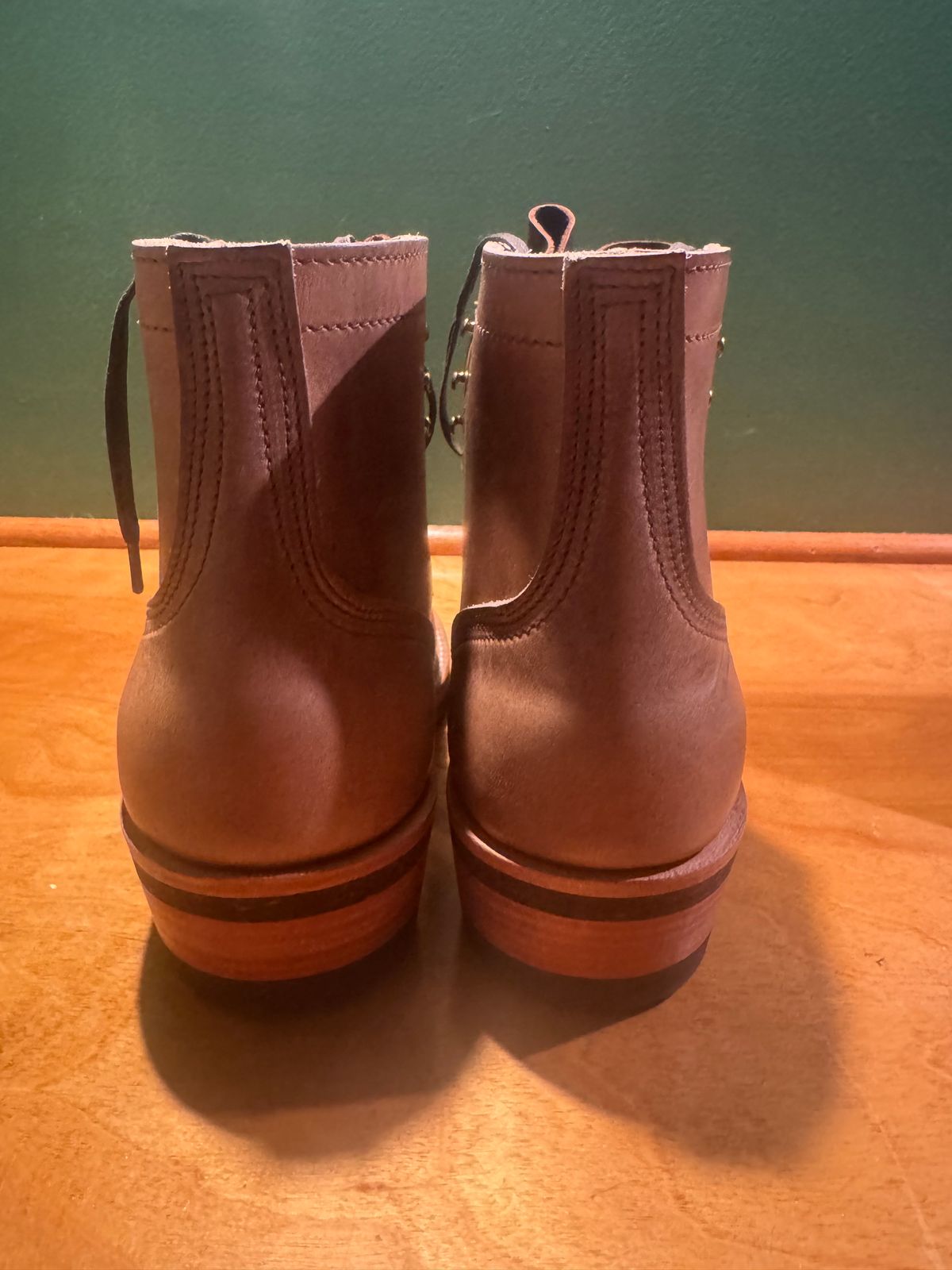 Photo by endlessmike on October 1, 2025 of the Nicks Lace Up Heritage in Horween Natural Cypress.