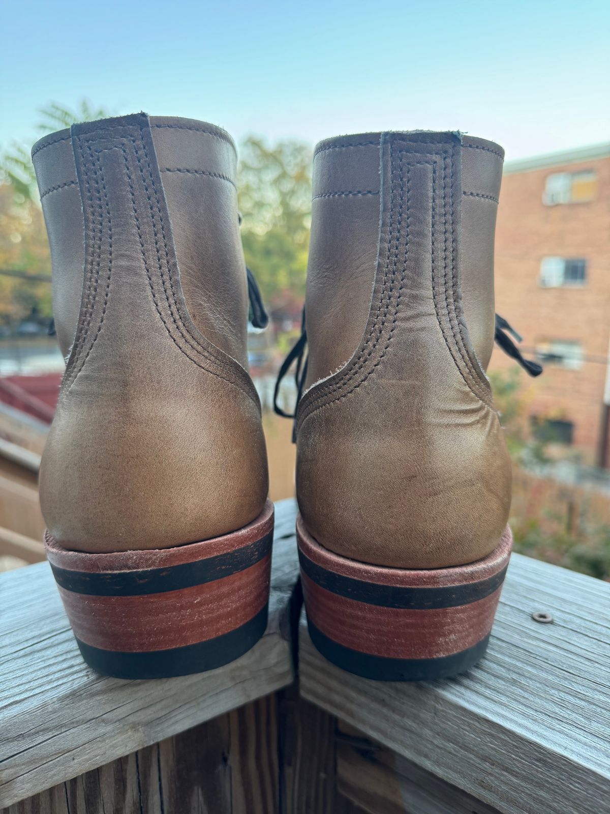 Photo by endlessmike on November 3, 2025 of the Nicks Lace Up Heritage in Horween Natural Cypress.